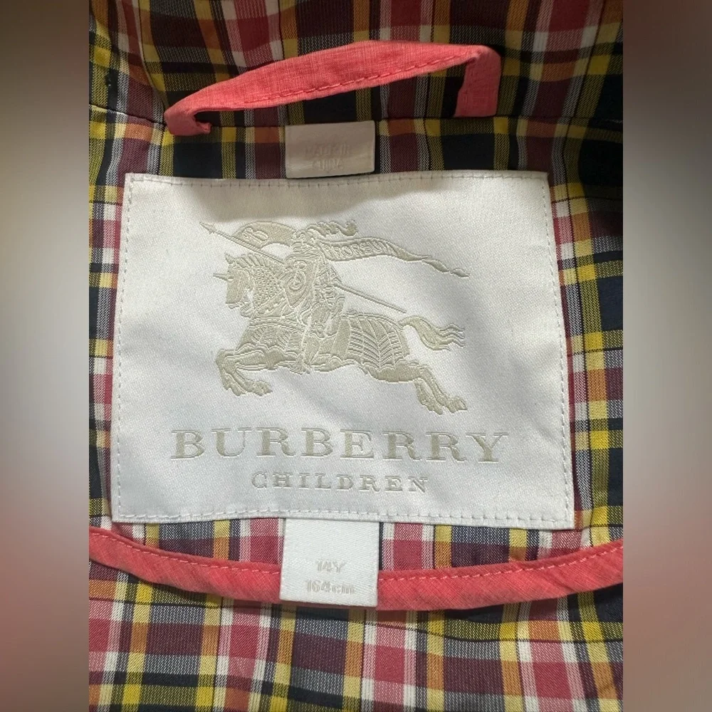 Burberry Kids pink Plaid Jacket size 14